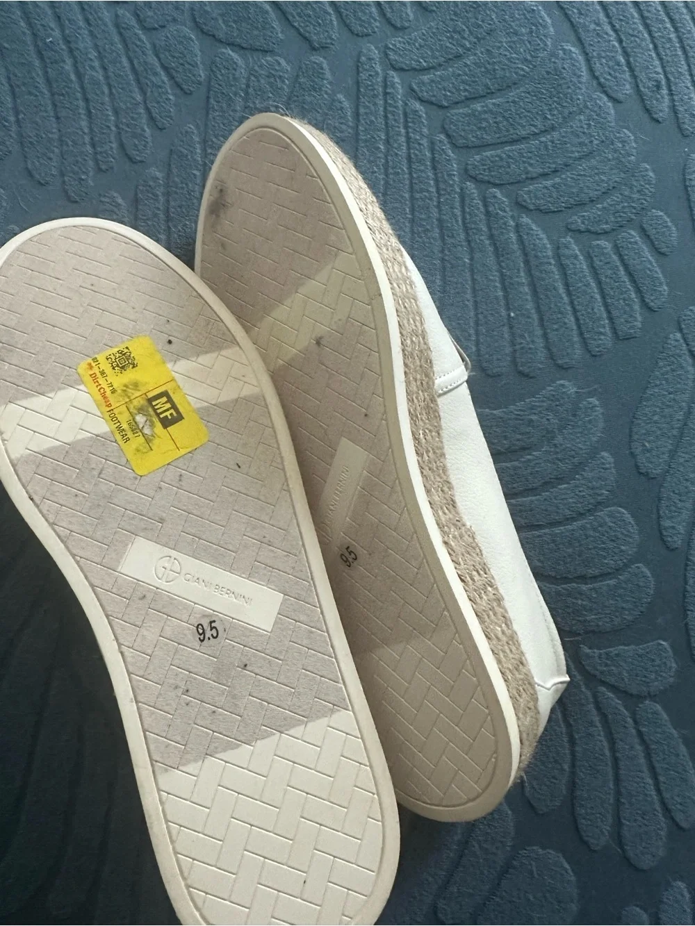 Giani Bernini Cream Espadrille Slip-On Flats